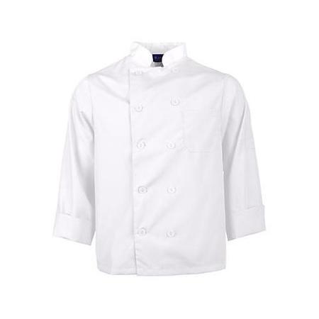 KNG 2XL Lightweight Long Sleeve White Chef Coat 2577WHT2XL